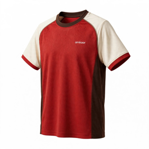 Maillot de football unisexe Amkoor en polyester respirant, imprimé numériquement, marron et blanc, pour adulte, détection par aiguille - Product Image 4