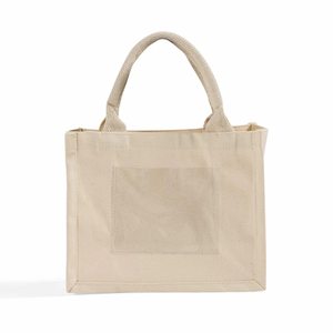 Sac fourre-tout de mariage extra large en toile de coton, robuste, avec poignées roulées, poche, personnalisable, impression sur mesure, vente en gros, cadeau promotionnel pour événements - Product Image 5