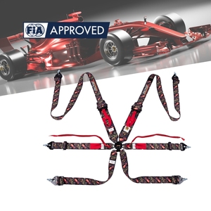 Harnais de course automobile professionnel homologué FIA, OEM ODM, logo personnalisé, SPORT PLUS 5 6 points, bande élastique, couleur personnalisée, ultra - Product Image 1