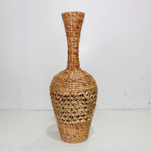 Tall Woven Plant Fiber Floor <b>Vase</b> Amphora Shape Bohemian Design for Floral Display - Product Image 5