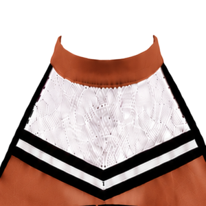 Haut court sans manches marron, blanc et noir pour cheerleading, uniforme de performance athlétique pour femmes et filles, entraînement d'équipe, sport - Product Image 3