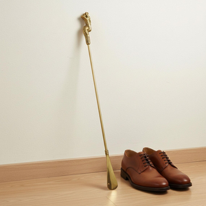 Cuchara de latón larga con mango de figura de dragón, pulida a mano, acabado vintage, herramienta decorativa para el calzado, ayuda clásica para el cuidado de los zapatos - Product Image 2