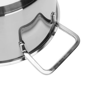 Casserole en acier inoxydable robuste avec finition MOP blanche pour usage hôtelier et en restauration - Product Image 6