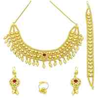 Vente en gros de parures de bijoux de mariée plaquées or 14K18K24K, style français et européen, design floral traditionnel, parures de bijoux tendance