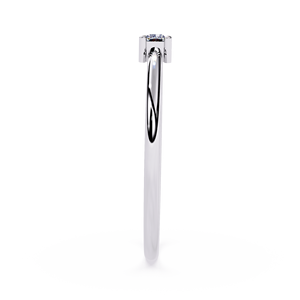 Bague de fiançailles en platine avec diamant taille émeraude, classique pour femme, pierre naturelle certifiée GIA - Product Image 3