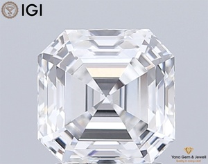 Diamante Cultivado en Laboratorio CVD de 1.00 Quilates, Claridad VS2, Color E, Corte Asscher, con Certificado IGI, para Anillo de Compromiso Solitario - Product Image 1