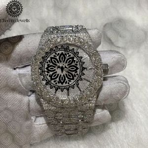 Montre de luxe pour homme en acier inoxydable Charm Jewells, cadran 40 mm, bracelet 20 cm, mouvement mécanique, étanche 10 bars, date automatique, verre - Product Image 4