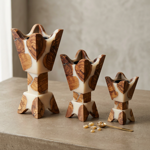Brûleur de Bakhoor en bois et résine fait main, porte-encens Oud, décoration d'intérieur, aromathérapie, vente en gros - Product Image 3