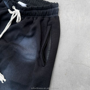 Wholesale Customized Streetwear Vintage Hip Hop Loose Ripped Distressed Acid Washed <b>Baggy</b> Sweatpants <b>Men</b> - Product Image 2