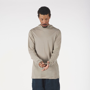 Camiseta Minimalista de Manga Larga con Cuello Alto para Hombre, de Algodón Transpirable, Color Sólido, Estilo Pullover, para Primavera - Product Image 1