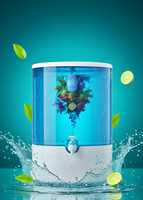 Système de traitement de l'eau par osmose inverse AQUA FRESH DOLPHIN à 5 étapes, 100 GPD, qualité alimentaire, mural/sur comptoir, pour usage domestique