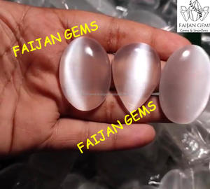 พลอยโรสควอตซ์ธรรมชาติ FAIJAN GEMS สีชมพูหายากมาก รูปทรงคาโบชอง  แบบเม็ดเดี่ยว  ขัดเงา  ขายส่ง  รัฐราชสถาน  ผู้จัดจำหน่ายบุคคลที่สาม - Product Image 2