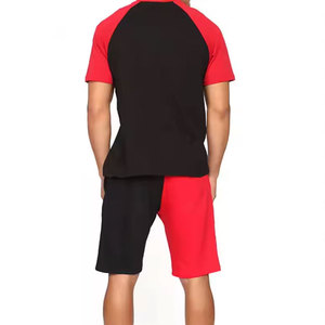 Men's White Short <b>Sleeve</b> O-Neck <b>T</b>-<b>Shirt</b> Shorts Set Loose Fit Sporty Breathable 100% Cotton Jersey Character Print Quick Dry - Product Image 4