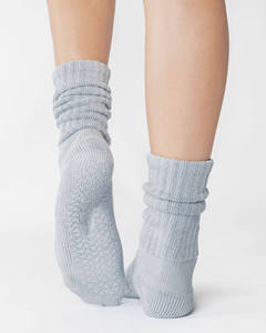 Grip Pilates <b>Socks</b> <b>Long</b> Tube Bamboo Cozy <b>Long</b> for Women Stretchy Slouch Winter Yoga <b>Socks</b> Anti-slip Cotton Soft <b>Socks</b> ODM Custom - Product Image 4