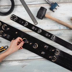 Premium 16 Pcs Genuine Leather <b>Bed</b> Restraints Set Custom Logo Heavy Duty Soft <b>Padded</b> Bondage Wholesale Kit RTTS-0001 - Product Image 6