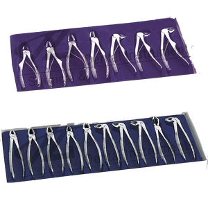 Ensemble manuel de 10 pinces à extraire les dents Instruments de chirurgie dentaire professionnels certifiés CE standard allemand - Product Image 1