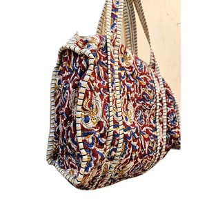 Indian handmade Block Print Cotton Duffle <b>Bag</b> for Women Quilted Floral Overnight Travel <b>Bag</b> Perfect Gift for her <b>Beach</b> wear - Product Image 6