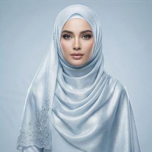 Fabricante de Hijabs de Alta Calidad, Conjunto de Hijab de Chifón Twill, Pasadores Magnéticos para Gorro Interior, Suave, Transpirable, Prendas de Moda Premium para la Cabeza, Elegante - Product Image 2