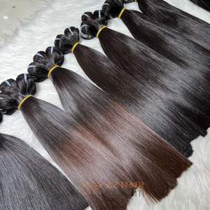 Paquetes de extensiones de cabello con punta marrón de muchas longitudes, cabello humano Real vietnamita, cabello Remy virgen crudo, encaje HD, súper largo - Product Image 2