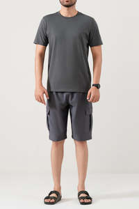 Camisetas Lisas Unisex al por Mayor, Cuello Redondo, Personalizables con Impresión, Transpirables, de Algodón de Secado Rápido, Ropa Deportiva, Camisetas Gris Oscuro para Hombre - Product Image 5