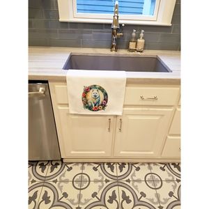 Esquimau américain Fleurs Set de serviettes de cuisine décoratives 2 torchons blancs 1 main Cheveux Yoga Thé Torchon 19X28 pouces pour - Product Image 2