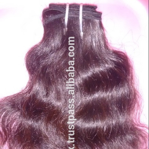 Extension de cheveux bruts non traités naturels ondulés en vrac. Tissage de cheveux humains de temple d'Inde. Cheveux Temple - Product Image 3