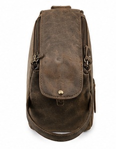 Gravs Premium Genuine Leather Vintage Travel <b>Bag</b> Zipper Hanging Logo Large Capacity Eco-Friendly Soft Handle Dopp <b>Kit</b> Cosmetic - Product Image 2