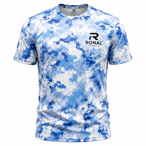 เสื้อยืดผู้ชาย RONAL SPORTS ลายพิมพ์สไตล์สปอร์ต ทรงปกติ คอโอ แขนสั้น ผ้าโพลีเอสเตอร์ 100% ซักแล้วแห้งเร็ว ระบายอากาศได้ดี - Product Image 1