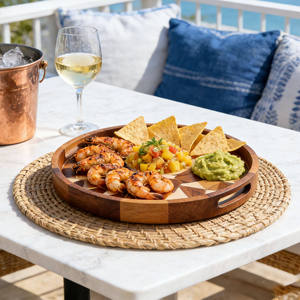 Plato de madera para verduras. Disponible en todos los tipos de madera. Se utilizan para exhibir productos frescos, guardar refrigerios o como un elemento decorativo. - Product Image 1