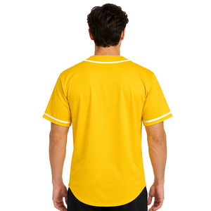 เสื้อเบสบอลผู้ชายสั่งทำขายส่ง OEM เสื้อเบสบอลโลโก้สั่งทำ เสื้อเบสบอลคอวีแขนสั้นสำหรับผู้ชาย - Product Image 2