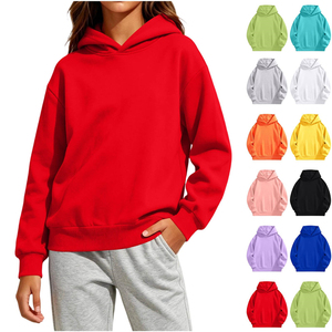 Sudadera con Capucha Extra Grande de Color Sólido para Adolescentes, 100% Algodón Tejido, Uniforme Escolar para Niños, Venta al Por Mayor Personalizada - Product Image 1