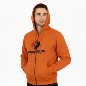 Sweat-shirt à capuche zippé pour homme de haute qualité, vêtements de sport personnalisés, respirant, décontracté, vente en gros - Product Image 6