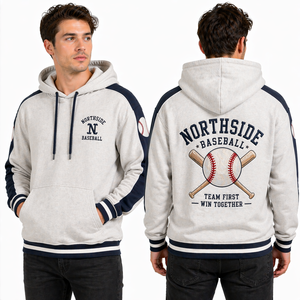 Sudadera con Capucha Estilo Béisbol Universitario Personalizada con Logotipo Bordado, Sudadera Urbana para Hombre, Proveedor Mayorista de Ropa Deportiva OEM - Product Image 5