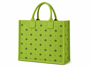 Sac fourre-tout en jute laminé vert, écologique, réutilisable, pour courses, plage, mariage, avec poignée rembourrée en coton, personnalisable, vente en gros - Product Image 1