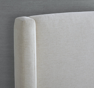 Lit double moderne minimaliste Marion French Cane avec 4 tiroirs, cadre rembourré en bois de mahogany massif, ensemble de chambre à coucher - Product Image 3