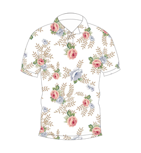 เสื้อโปโลผู้ชายสีขาวพิมพ์ลายดอกไม้วินเทจลำลองแขนสั้นแฟชั่นฤดูร้อน - Product Image 4