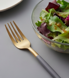 Premium <b>Grey</b> Handle Dinnerware Cutlery <b>set</b> With Stainless Steel Utensils For <b>Table</b> Serving Kitchen <b>Dining</b> And Party Occasions - Product Image 2