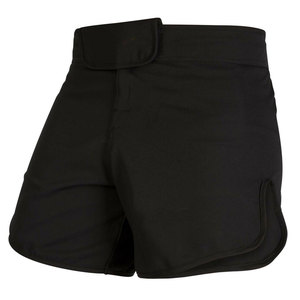 Shorts pour hommes noirs à taille haute, élastiques, à séchage rapide, avec poches, style décontracté, longueur courte, tissu tissé - Product Image 1