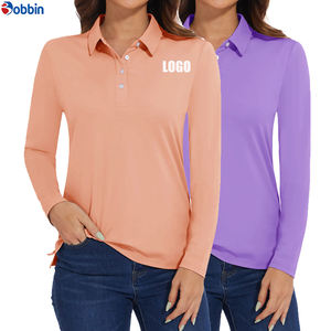 Camiseta Polo Personalizada con Logotipo para Mujer, Camisetas de Tenis Transpirables de Verano, Camiseta de Golf de Manga Larga con Protección para Mujer - Product Image 2