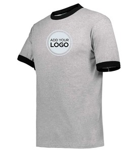 cotton Ringer T <b>Shirts</b> Unisex Custom Logo Short Sleeve T <b>Shirt</b> - Product Image 3