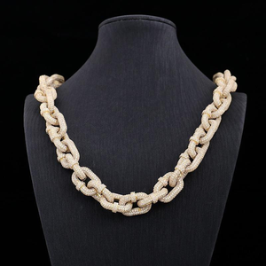 สร้อยคอทองคำโมอิสซาไนต์แบบ Cuban Link ประดับเพชรหรูหรา สไตล์ฮิปฮอป ของขวัญสำหรับผู้ชายและผู้หญิง - Product Image 4