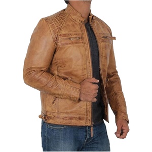 Direct Factory Supplier Waterproof Top Quality <b>Men</b> <b>Leather</b> <b>Jacket</b> Customize Design and Color Biker <b>Leather</b> <b>Jacket</b> at Cheap Price - Product Image 4
