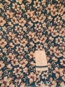 Nouvelle Robe Classique Somalienne Authentique pour Filles, Imprimée Numérique, en Jacquard Slub, Motif Géométrique Bleu Vibrant, Blanc Cassé - Product Image 5