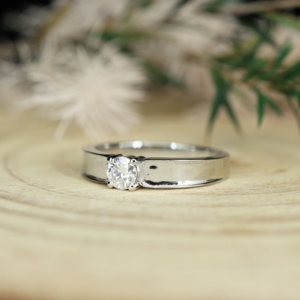 แหวนเงินแท้ 925 ชุบแพลตตินั่ม ประดับเพชรโมอิสซาไนต์แบบหนามเตย สำหรับแหวนแต่งงาน แหวนหมั้น งานเลี้ยงฉลองครบรอบ - Product Image 2