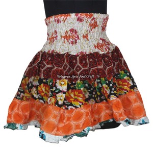 Gypsy Patch Indian Work Mini Rara Hippy Boho Festival <b>Skirt</b> Boho Stylish Multi Color Patch Cotton Mini Sexy <b>Skirt</b> for Summer - Product Image 1