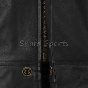 Chaqueta de cuero genuino premium personalizada para hombre, para invierno, ropa exterior de moda, chaquetas elegantes premium en venta - Product Image 3