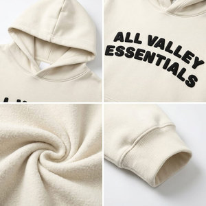 Sudadera con Capucha All Valley Essentials Unisex, Oversize, de Algodón y Felpa, Informal, para Otoño, con Bolsillo Frontal y Estampado - Product Image 6