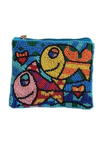 Mini sac à fermeture éclair en perles de football artisanales exclusives I Love Game Day avec broderie élégante à la mode Nouveau design d'Inde - Product Image 5