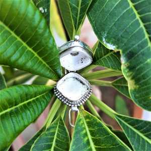 NIKHIL GEMS Natural Moonstone <b>Locket</b> Pendant Handmade Silver Plated Vintage Engagement Unisex Secret Keeper Gemstone - Product Image 5