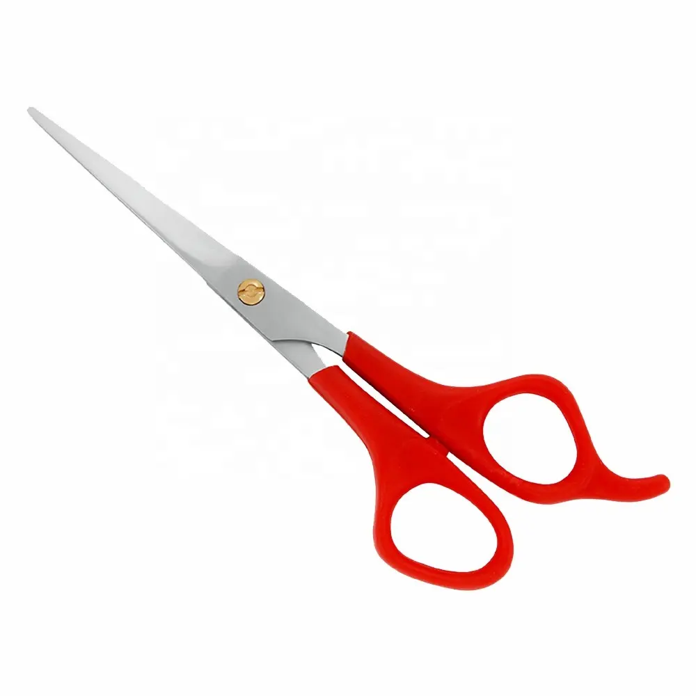 Professional Red Plastic Handle General Purpose Scissors And Shears
